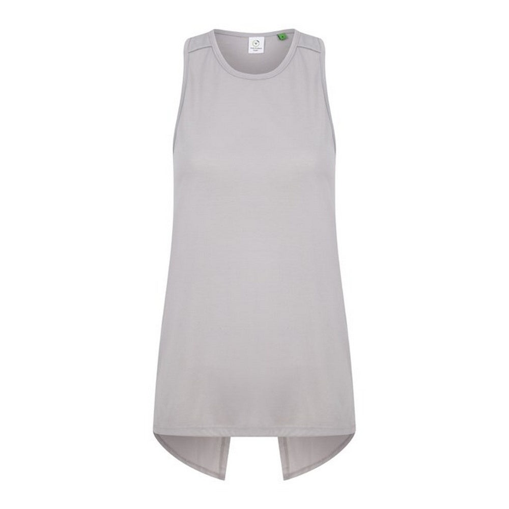 Light Grey - Front - Tombo Womens-Ladies Open Back Vest
