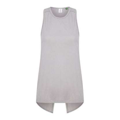 Light Grey - Front - Tombo Womens-Ladies Open Back Vest