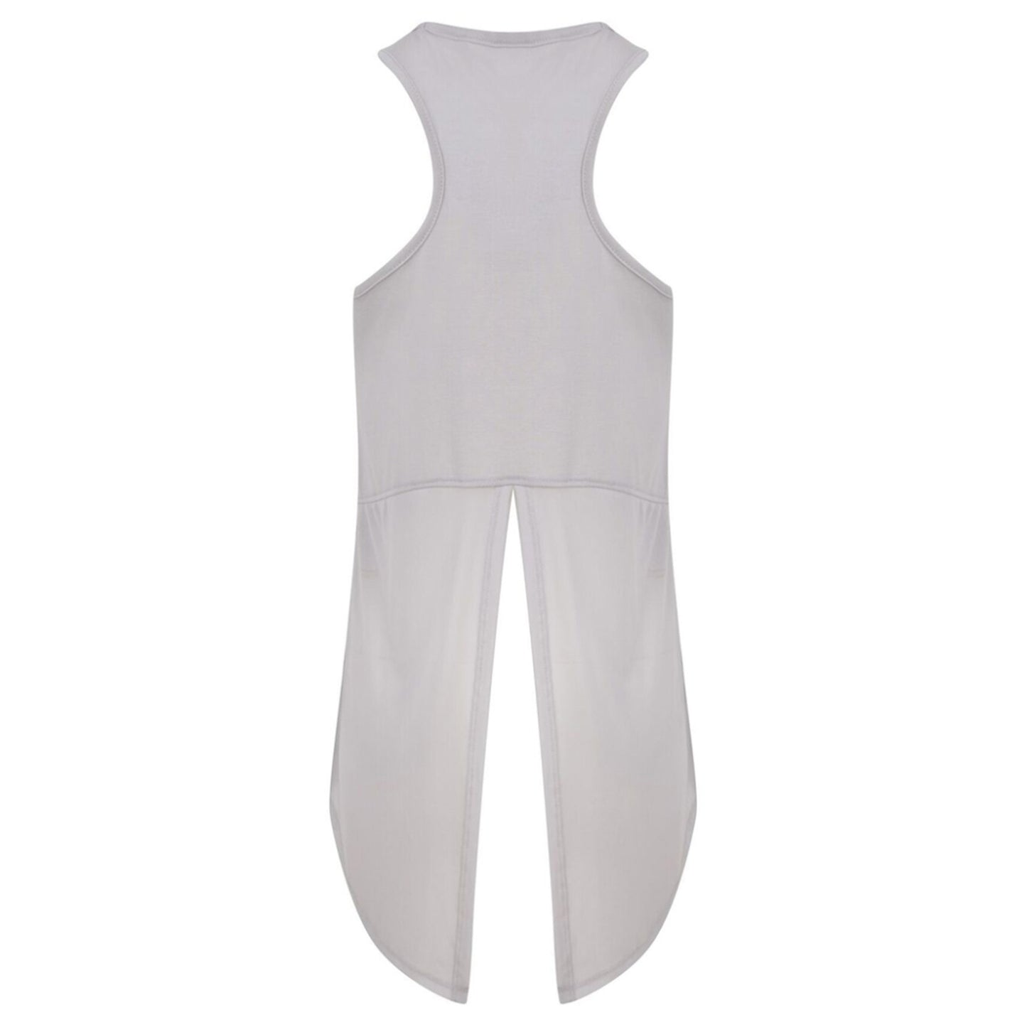 Light Grey - Back - Tombo Womens-Ladies Open Back Vest