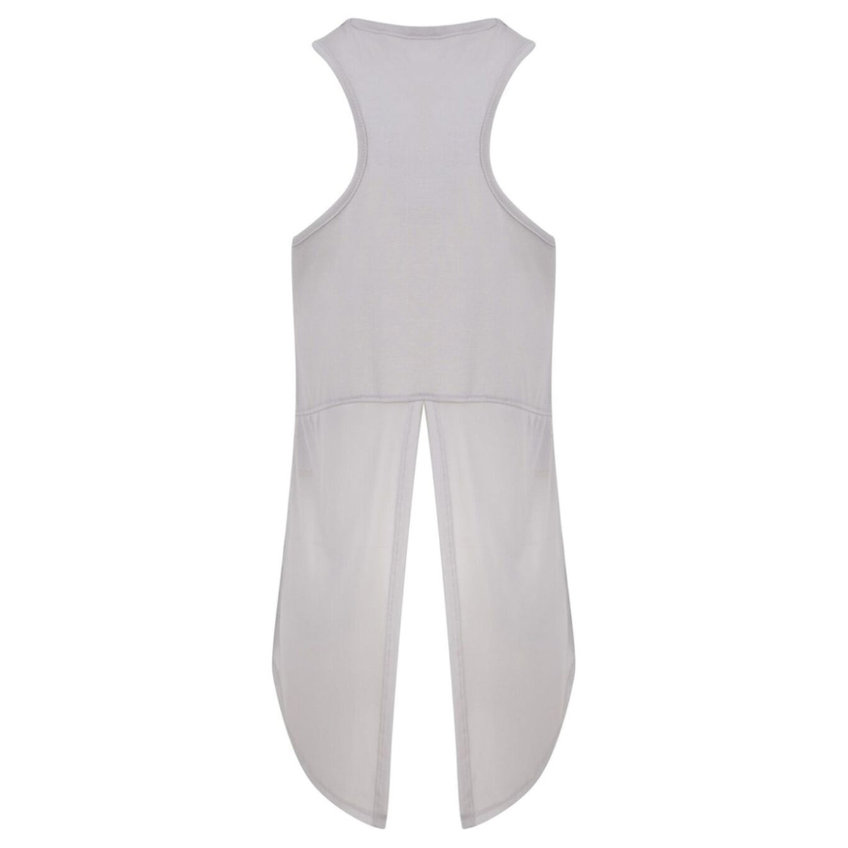 Light Grey - Back - Tombo Womens-Ladies Open Back Vest