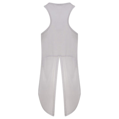 Light Grey - Back - Tombo Womens-Ladies Open Back Vest