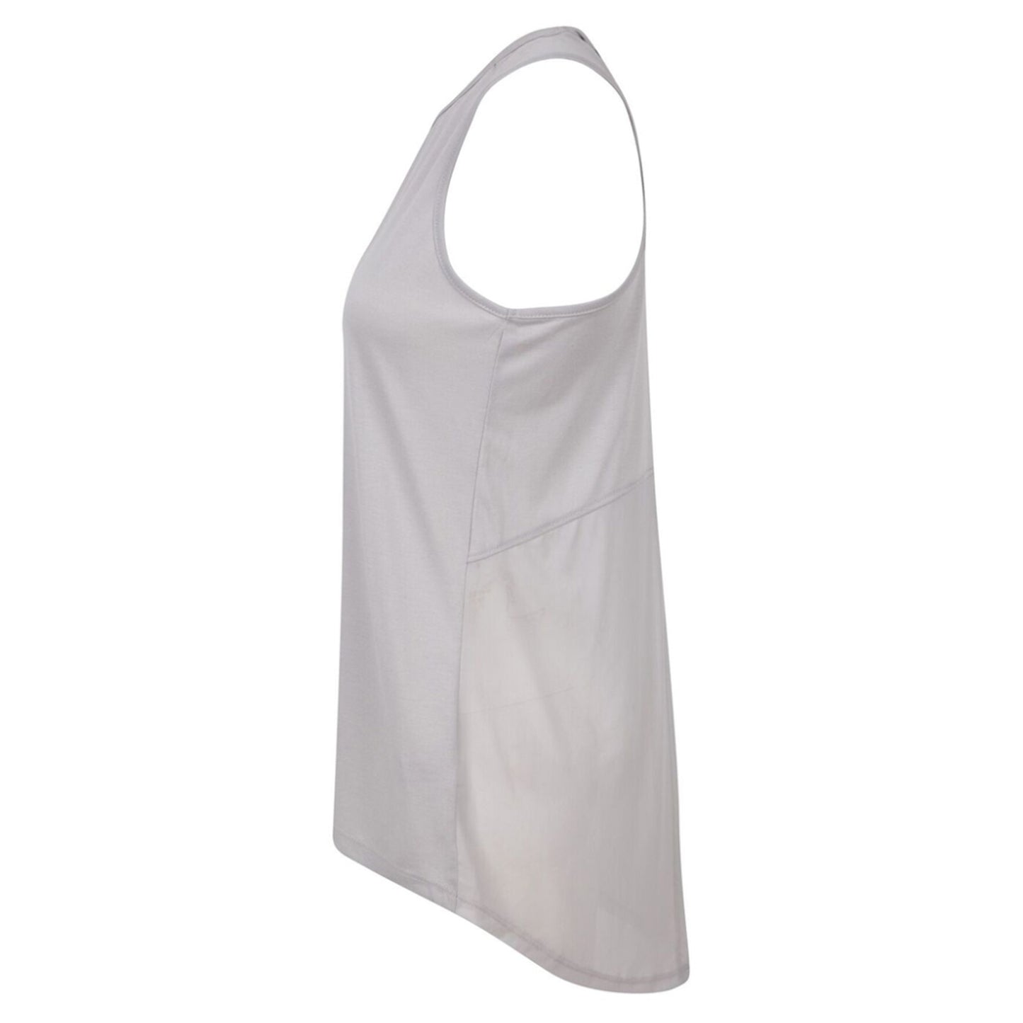 Light Grey - Side - Tombo Womens-Ladies Open Back Vest