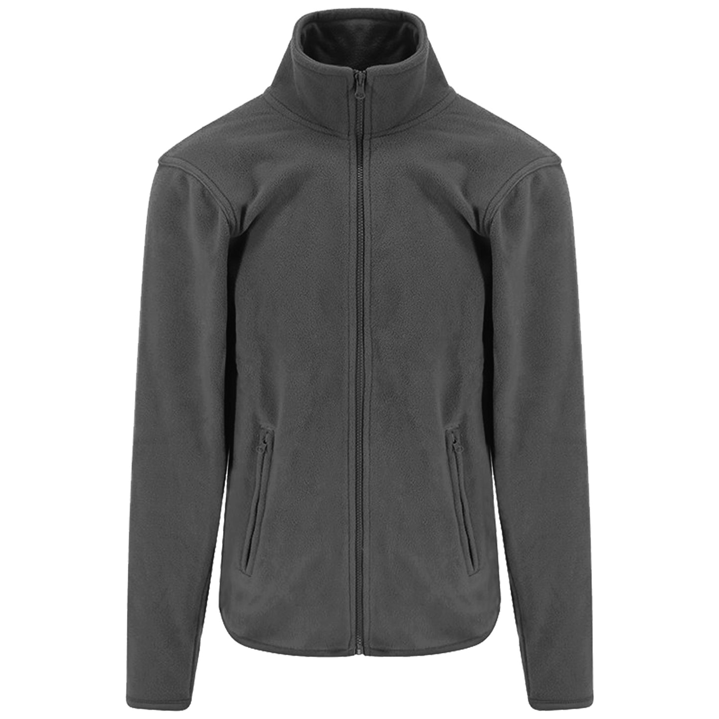 Solid Grey - Front - PRO RTX Mens Microfleece Jacket
