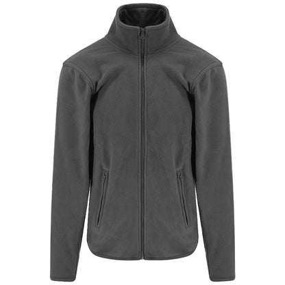Solid Grey - Front - PRO RTX Mens Microfleece Jacket