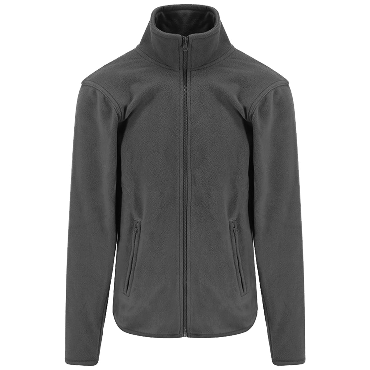 Solid Grey - Front - PRO RTX Mens Microfleece Jacket