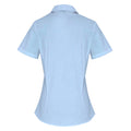 Pale Blue - Back - Premier Womens-Ladies Stretch Fit Poplin Short Sleeve Blouse