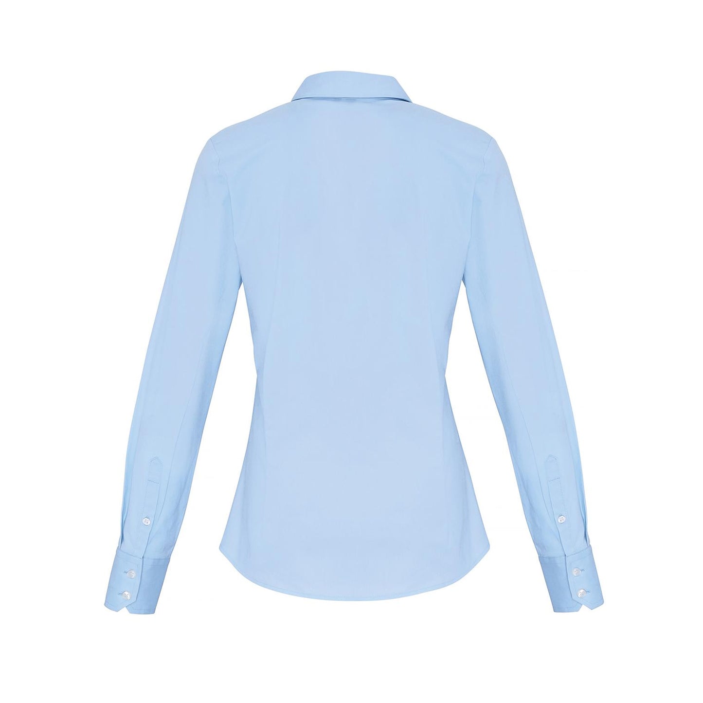 Pale Blue - Back - Premier Womens-Ladies Stretch Fit Poplin Long Sleeve Blouse