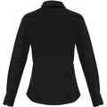 Black - Back - Premier Womens-Ladies Stretch Fit Poplin Long Sleeve Blouse