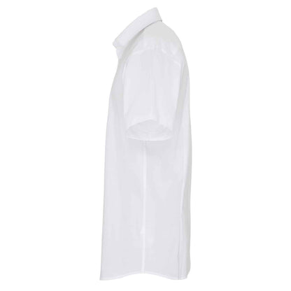 White - Side - Premier Mens Stretch Fit Poplin Short Sleeve Shirt