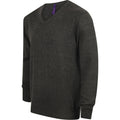Grey Marl - Lifestyle - Henbury Mens 12 Gauge Fine Knit V-Neck Jumper - Sweatshirt