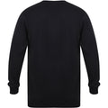 Navy - Back - Henbury Mens 12 Gauge Fine Knit V-Neck Jumper - Sweatshirt
