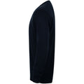 Navy - Side - Henbury Mens 12 Gauge Fine Knit V-Neck Jumper - Sweatshirt
