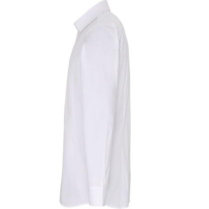 White - Side - Premier Mens Stretch Fit Poplin Long Sleeve Shirt