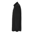 Black - Side - Premier Mens Stretch Fit Poplin Long Sleeve Shirt
