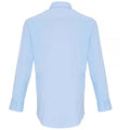 Pale Blue - Back - Premier Mens Stretch Fit Poplin Long Sleeve Shirt