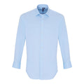 Pale Blue - Side - Premier Mens Stretch Fit Poplin Long Sleeve Shirt