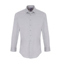 White - Front - Premier Mens Stretch Fit Poplin Long Sleeve Shirt