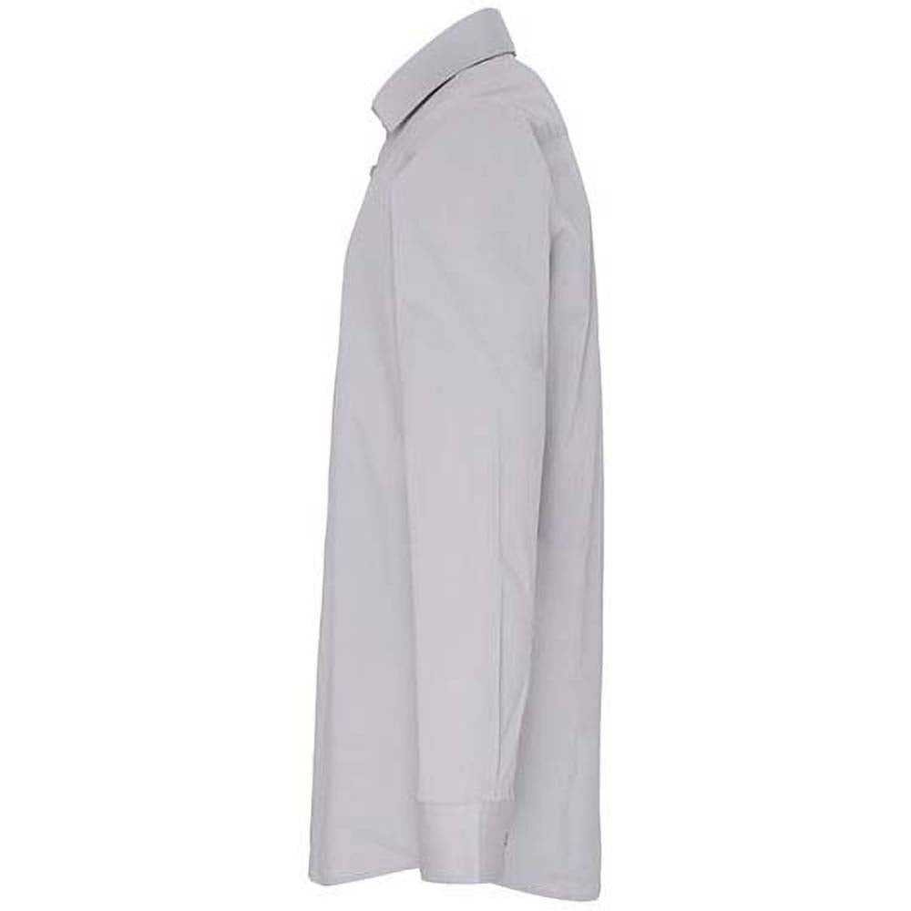 Silver - Back - Premier Mens Stretch Fit Poplin Long Sleeve Shirt