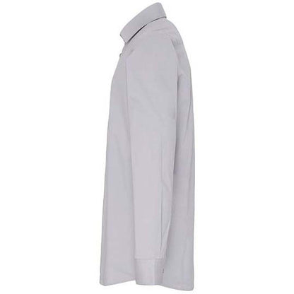 Silver - Back - Premier Mens Stretch Fit Poplin Long Sleeve Shirt