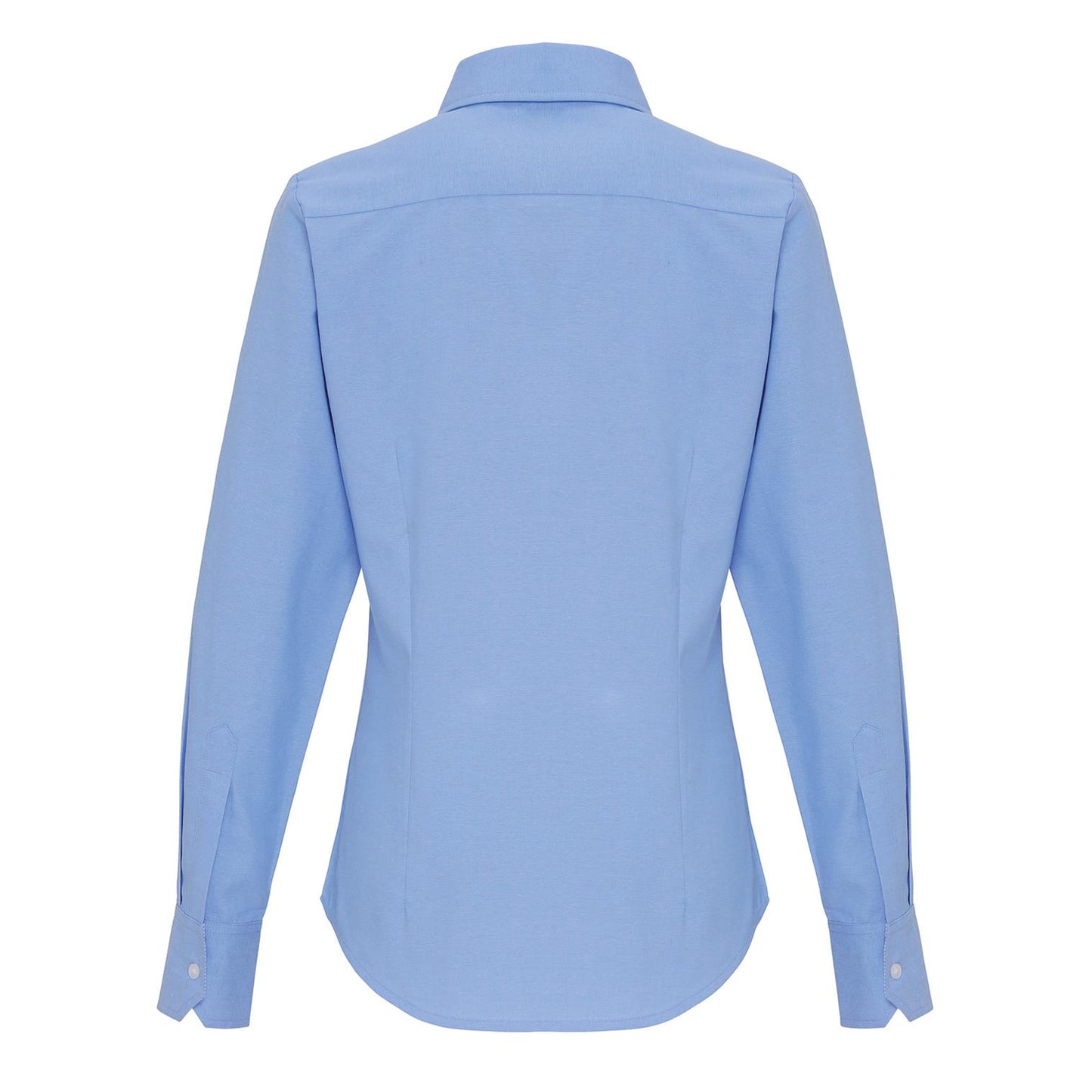 Light Blue - Back - Premier Womens-Ladies Cotton Rich Oxford Stripe Blouse