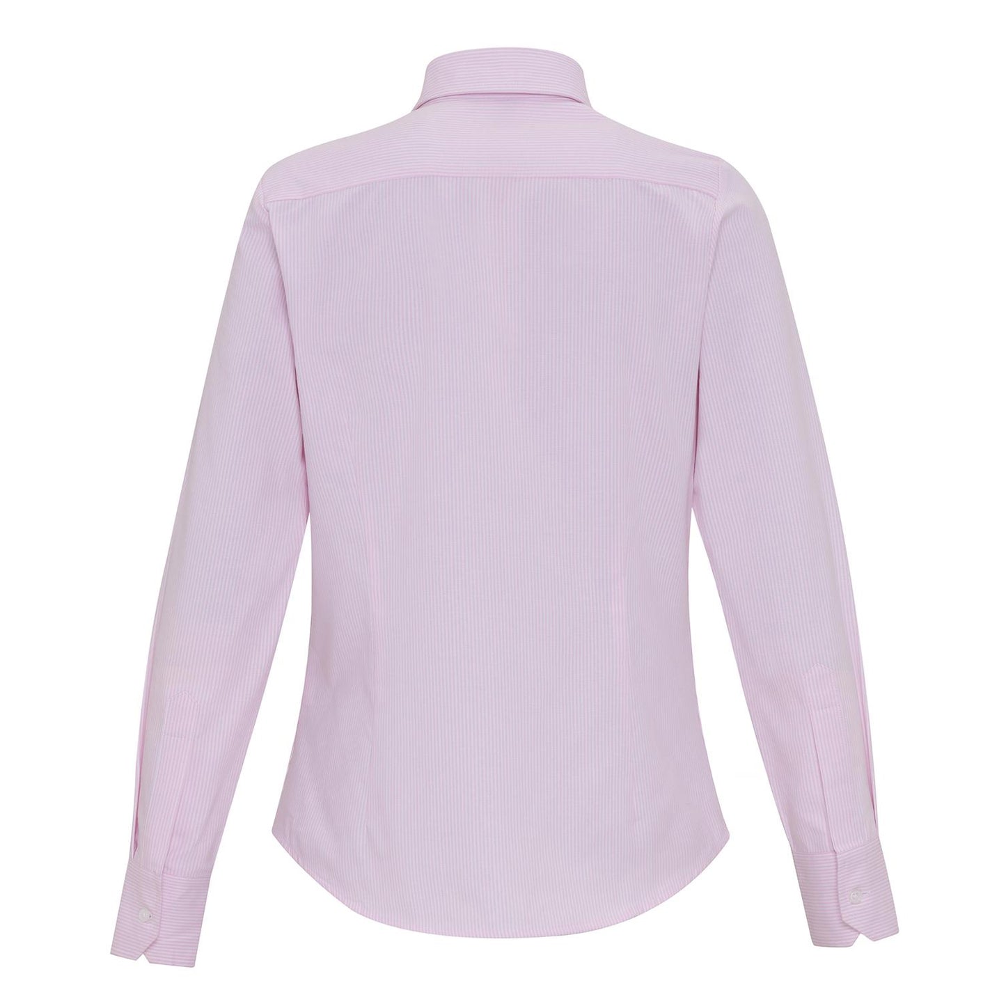 White-Pink - Back - Premier Womens-Ladies Cotton Rich Oxford Stripe Blouse