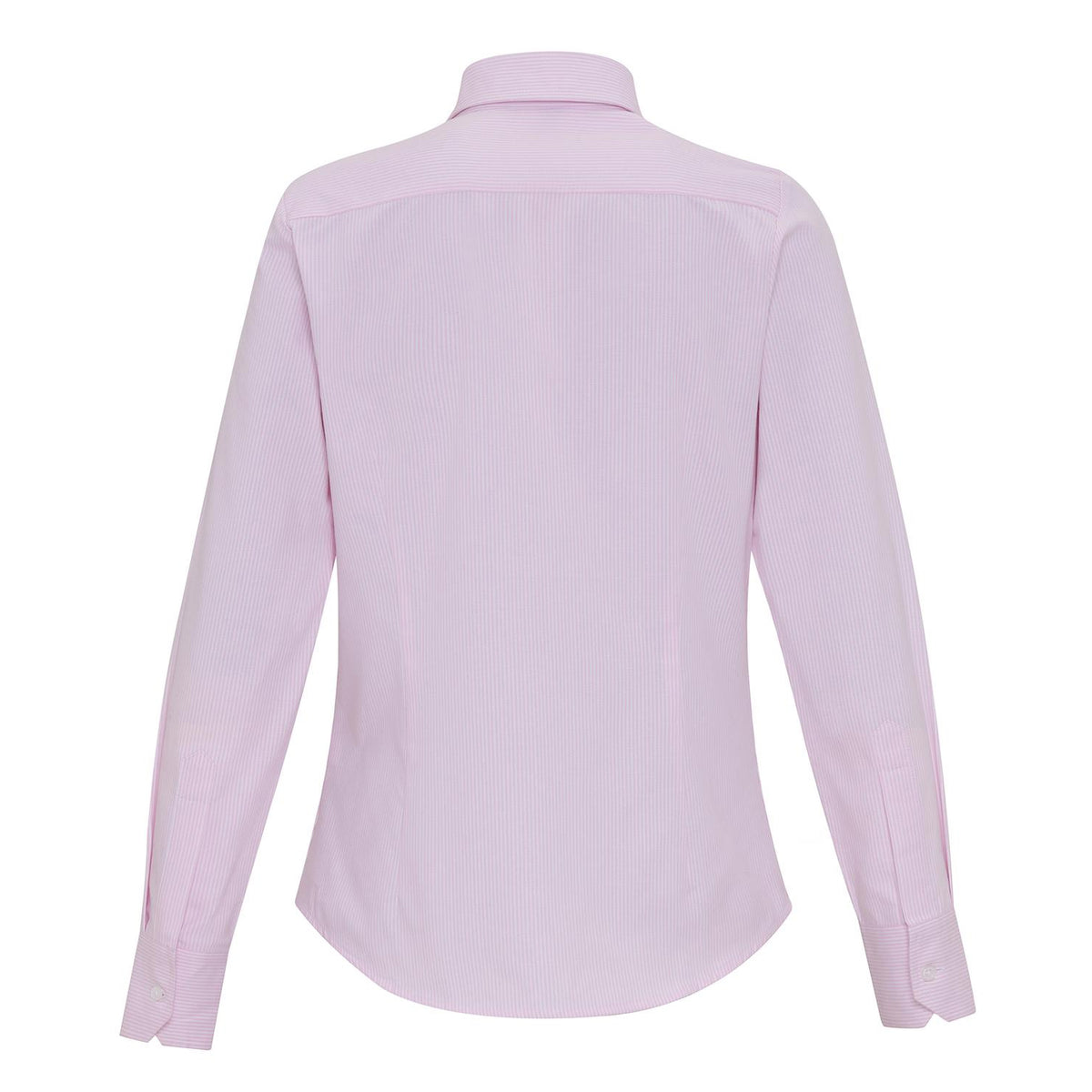 White-Pink - Back - Premier Womens-Ladies Cotton Rich Oxford Stripe Blouse