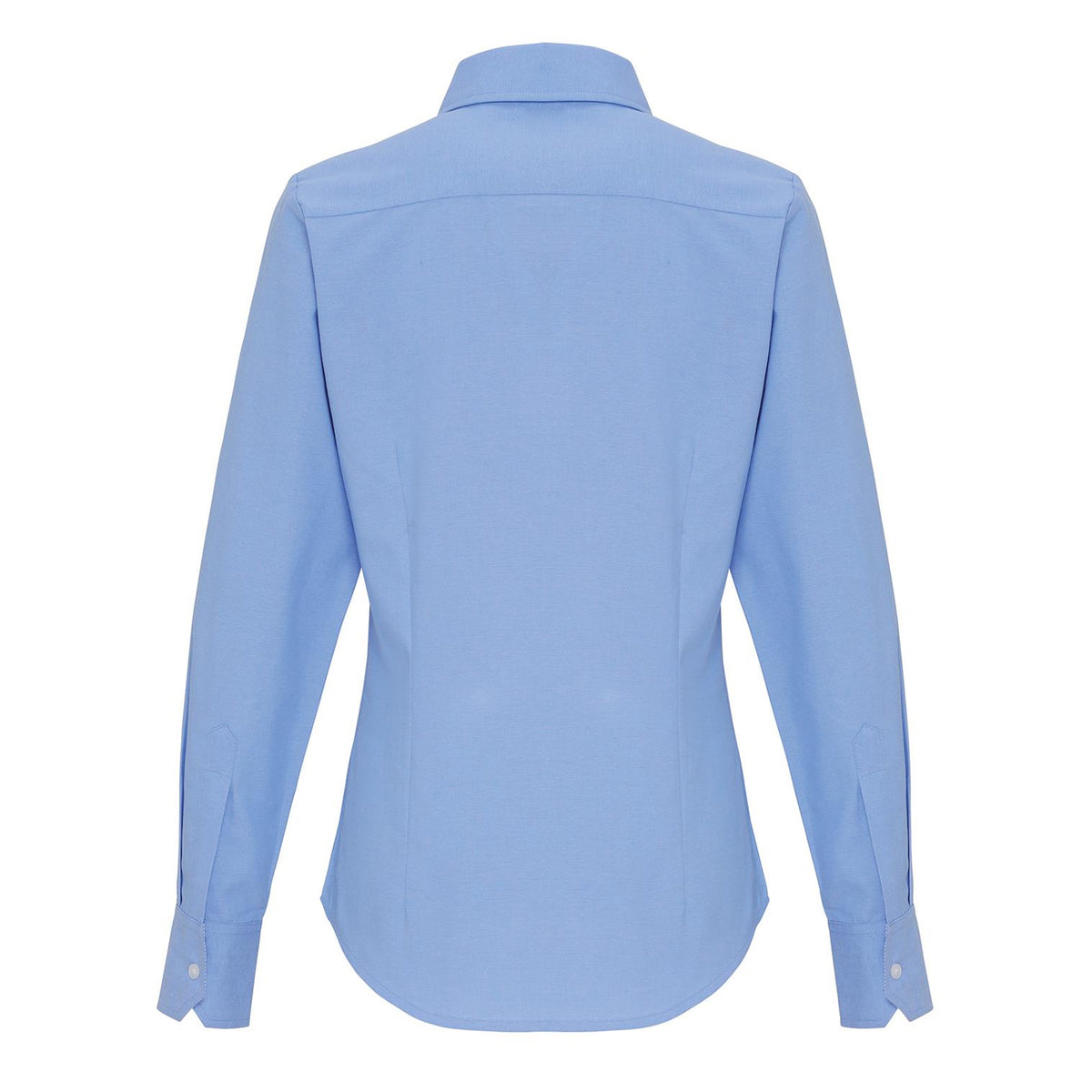 Light Blue - Back - Premier Womens-Ladies Cotton Rich Oxford Stripe Blouse