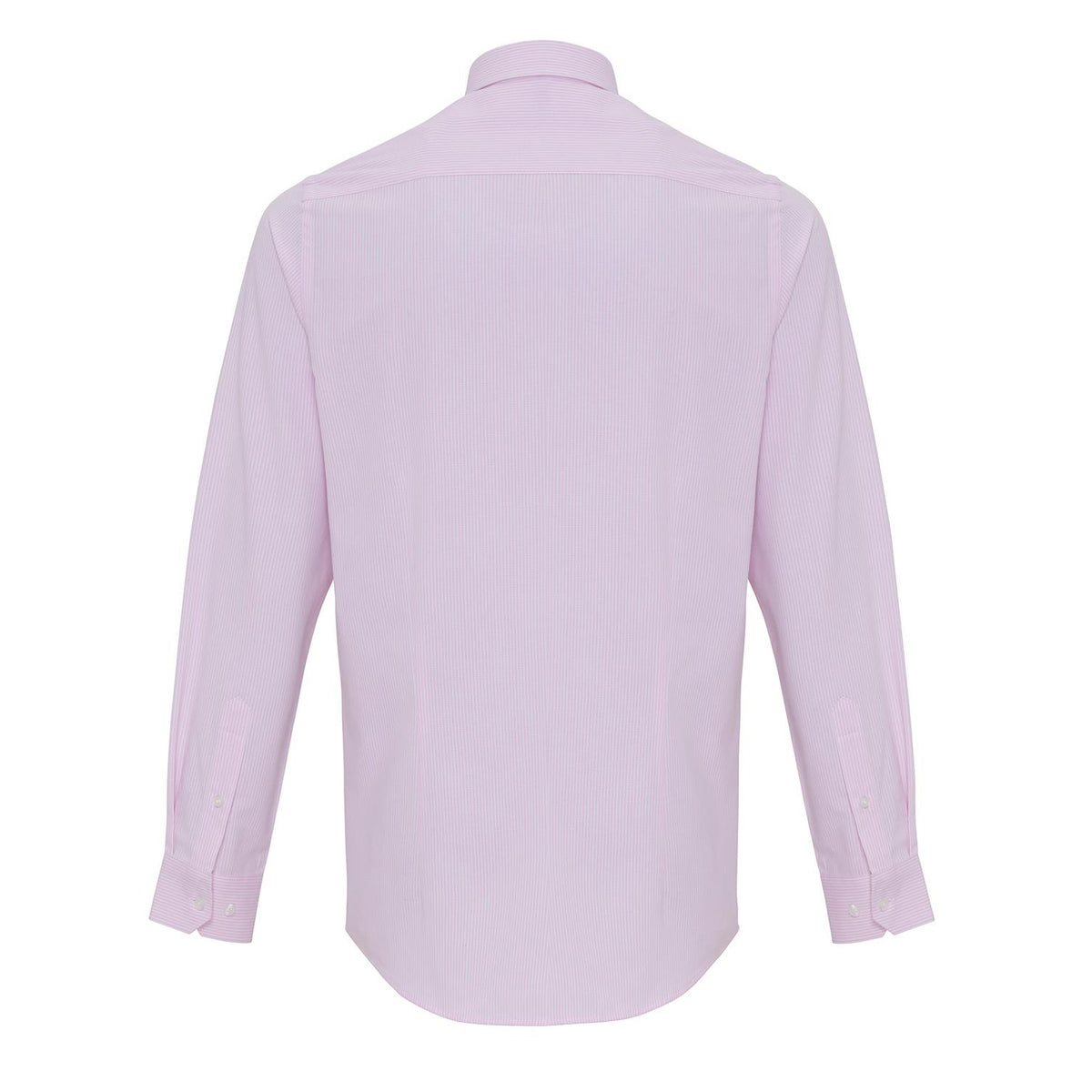 White-Pink - Back - Premier Mens Cotton Rich Oxford Stripe Shirt