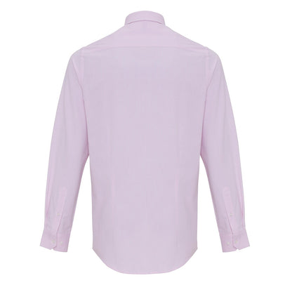 White-Pink - Back - Premier Mens Cotton Rich Oxford Stripe Shirt
