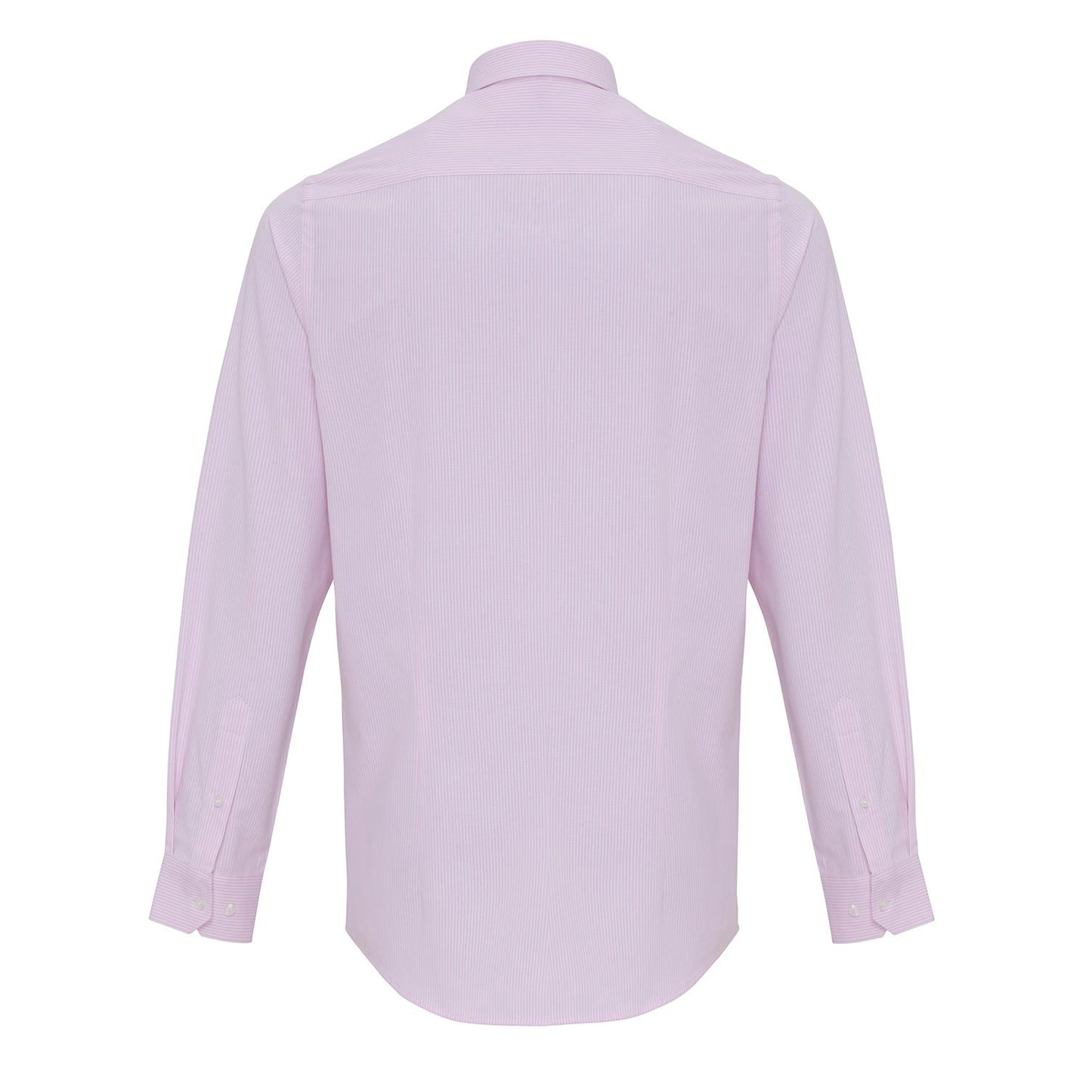 White-Pink - Back - Premier Mens Cotton Rich Oxford Stripe Shirt