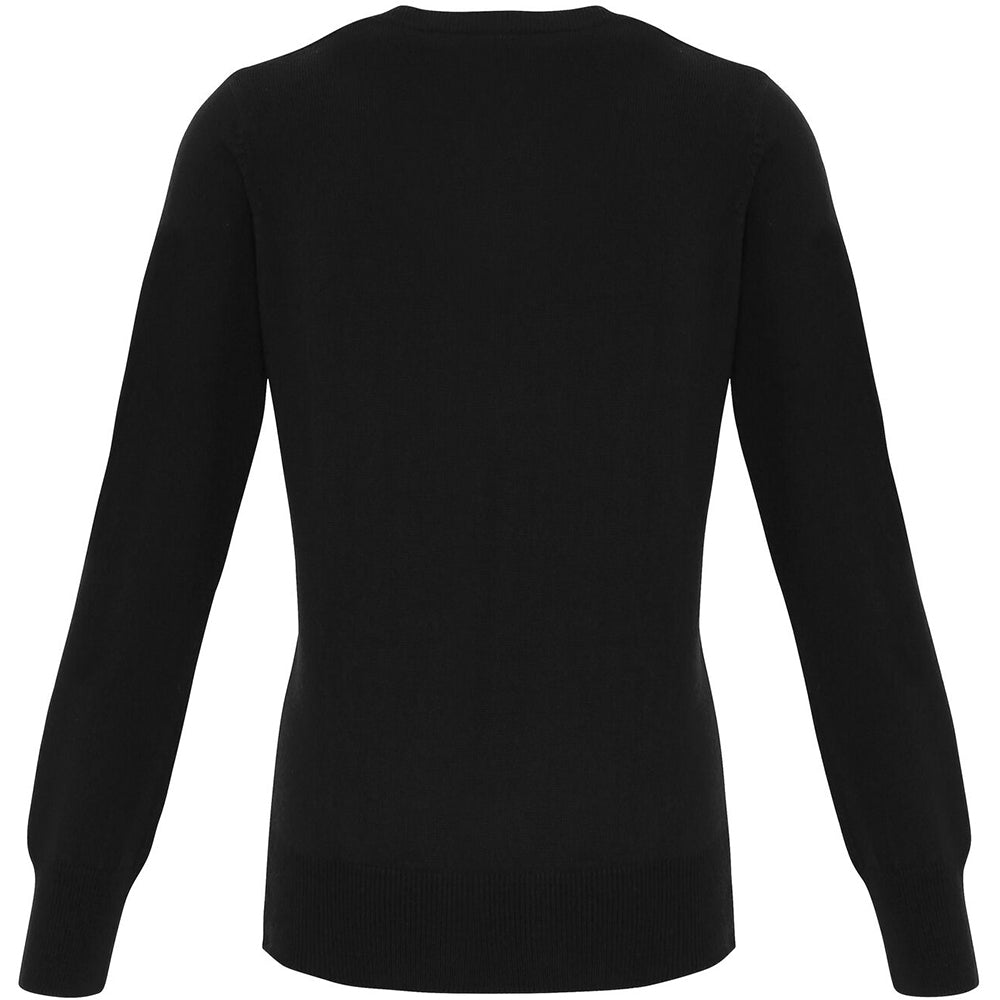 Black - Back - Premier Womens-Ladies Essential Acrylic Cardigan