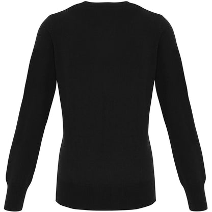 Black - Back - Premier Womens-Ladies Essential Acrylic Cardigan