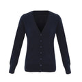 Navy - Front - Premier Womens-Ladies Essential Acrylic Cardigan