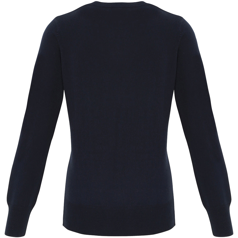 Navy - Back - Premier Womens-Ladies Essential Acrylic Cardigan