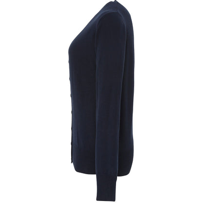 Navy - Side - Premier Womens-Ladies Essential Acrylic Cardigan