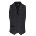 Dark Grey - Front - Premier Mens Herringbone Waistcoat