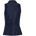 Navy - Back - Premier Womens-Ladies Herringbone Waistcoat