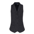 Dark Grey - Front - Premier Womens-Ladies Herringbone Waistcoat