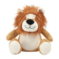 Brown - Front - Mumbles Zippie Lion Plush Toy