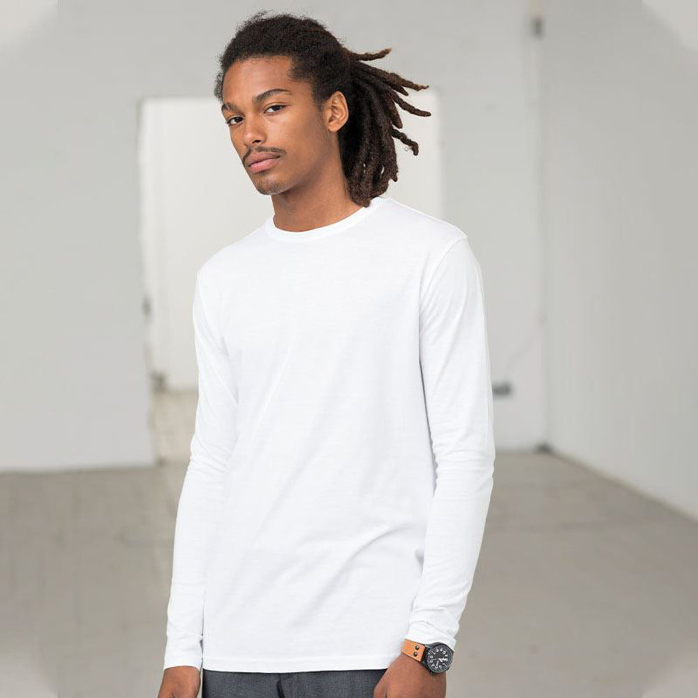 Arctic White - Side - AWDis Ecologie Adults Unisex Erawan Organic Long Sleeve Tee