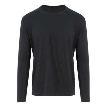 Jet Black - Front - AWDis Ecologie Adults Unisex Erawan Organic Long Sleeve Tee
