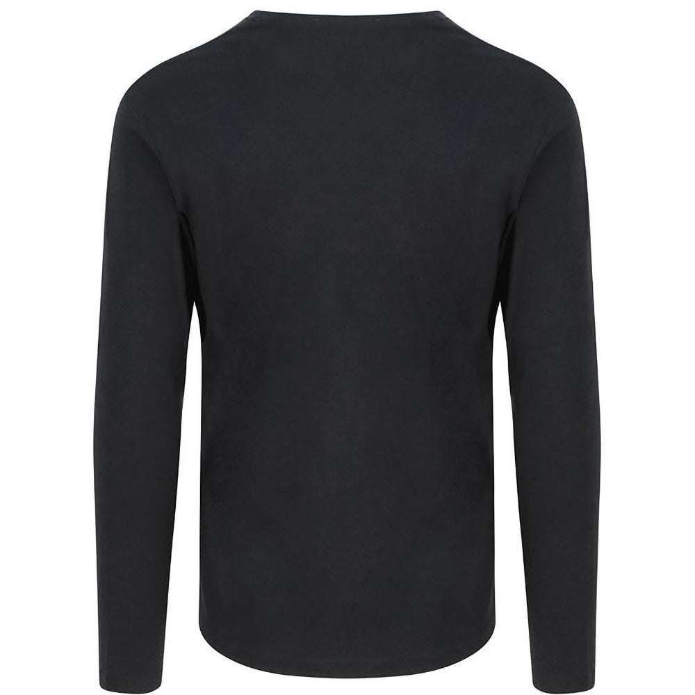 Jet Black - Side - AWDis Ecologie Adults Unisex Erawan Organic Long Sleeve Tee