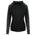 Jet Black - Front - AWDis Just Cool Womens-Ladies Girlie Cool Contrast Zoodie
