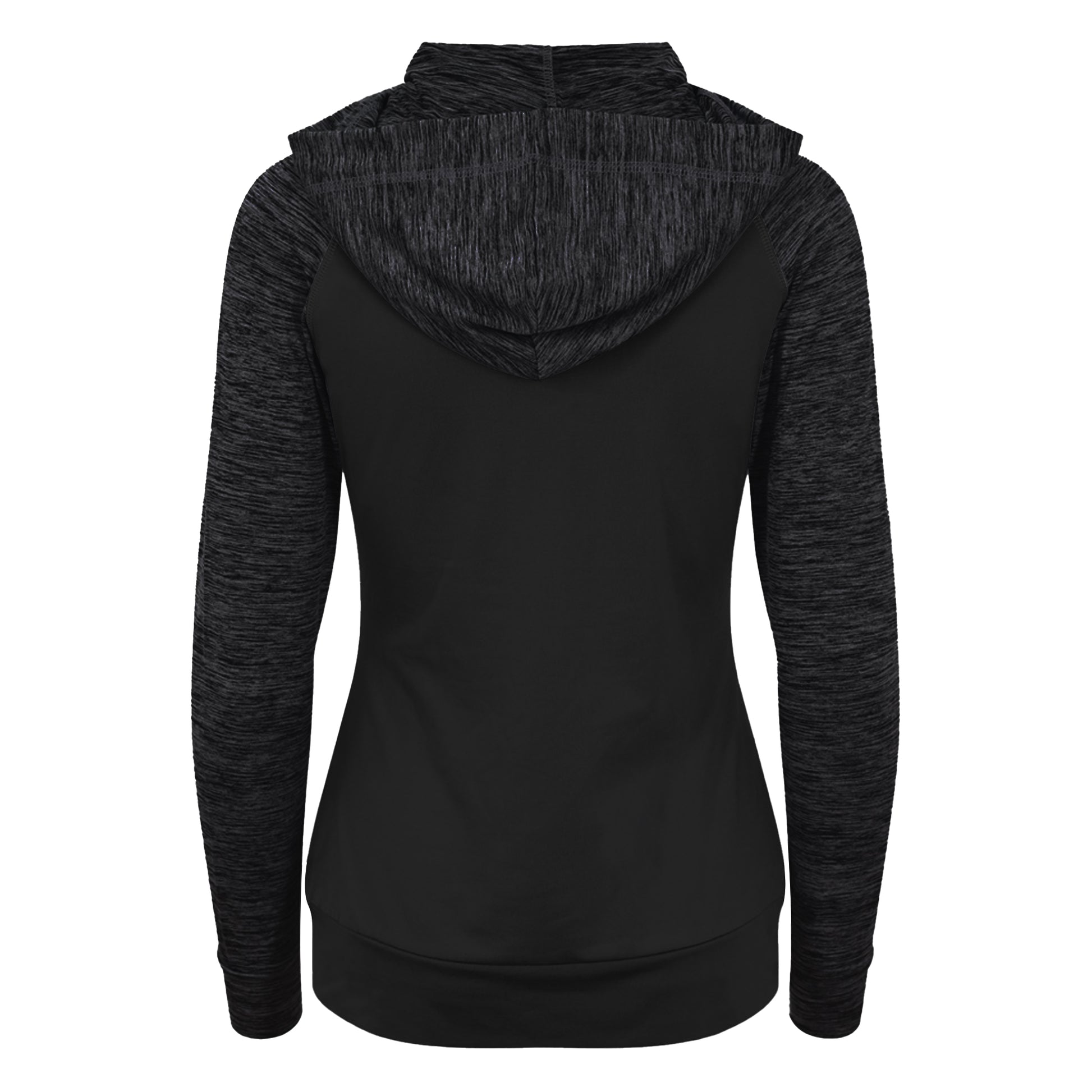 Jet Black - Back - AWDis Just Cool Womens-Ladies Girlie Cool Contrast Zoodie