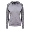 Grey-Grey Melange - Front - AWDis Just Cool Womens-Ladies Girlie Cool Contrast Zoodie