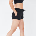 Jet Black - Side - AWDis Just Cool Womens-Ladies Girlie Cool Jog Shorts