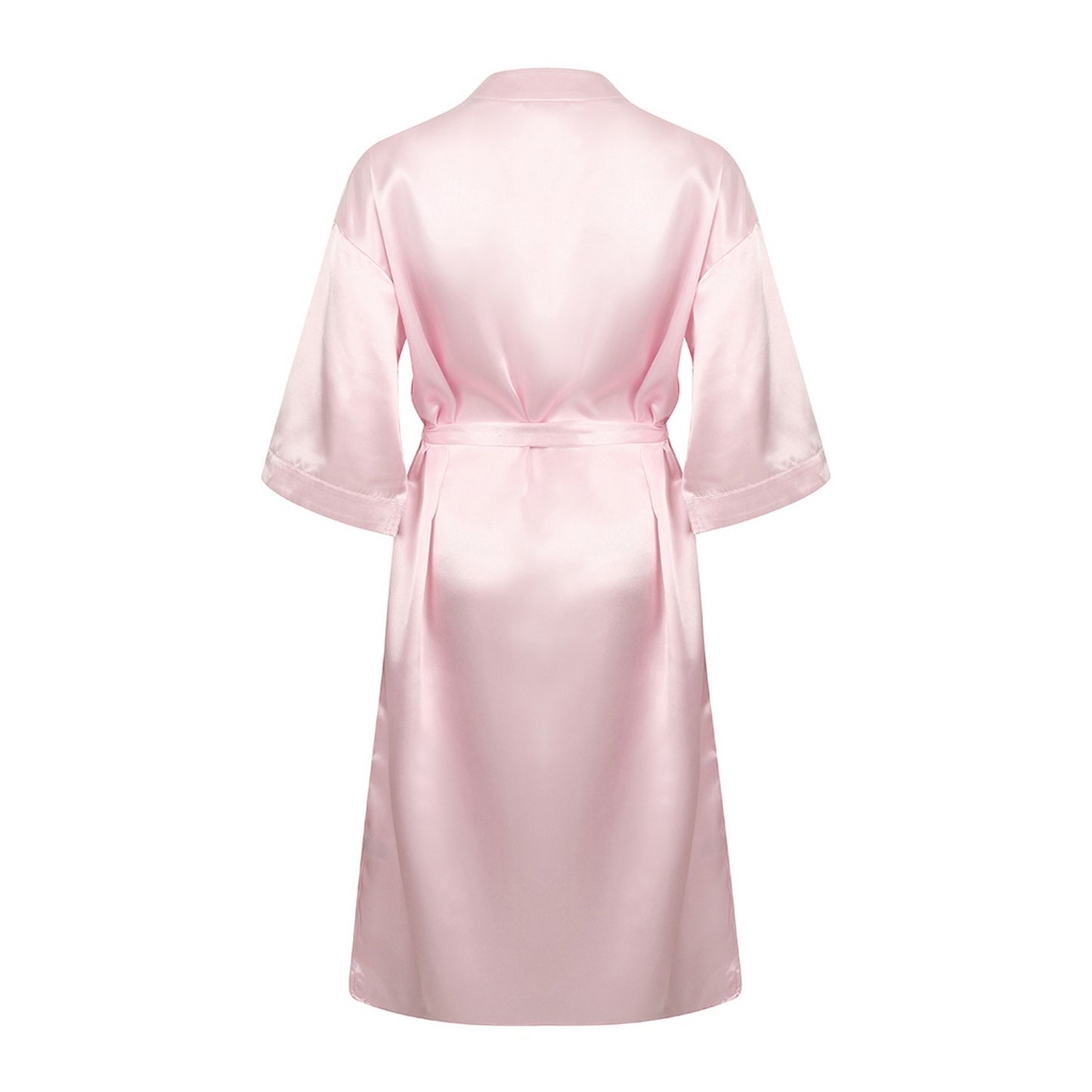 Light Pink - Back - Towel City Womens-Ladies Satin Robe