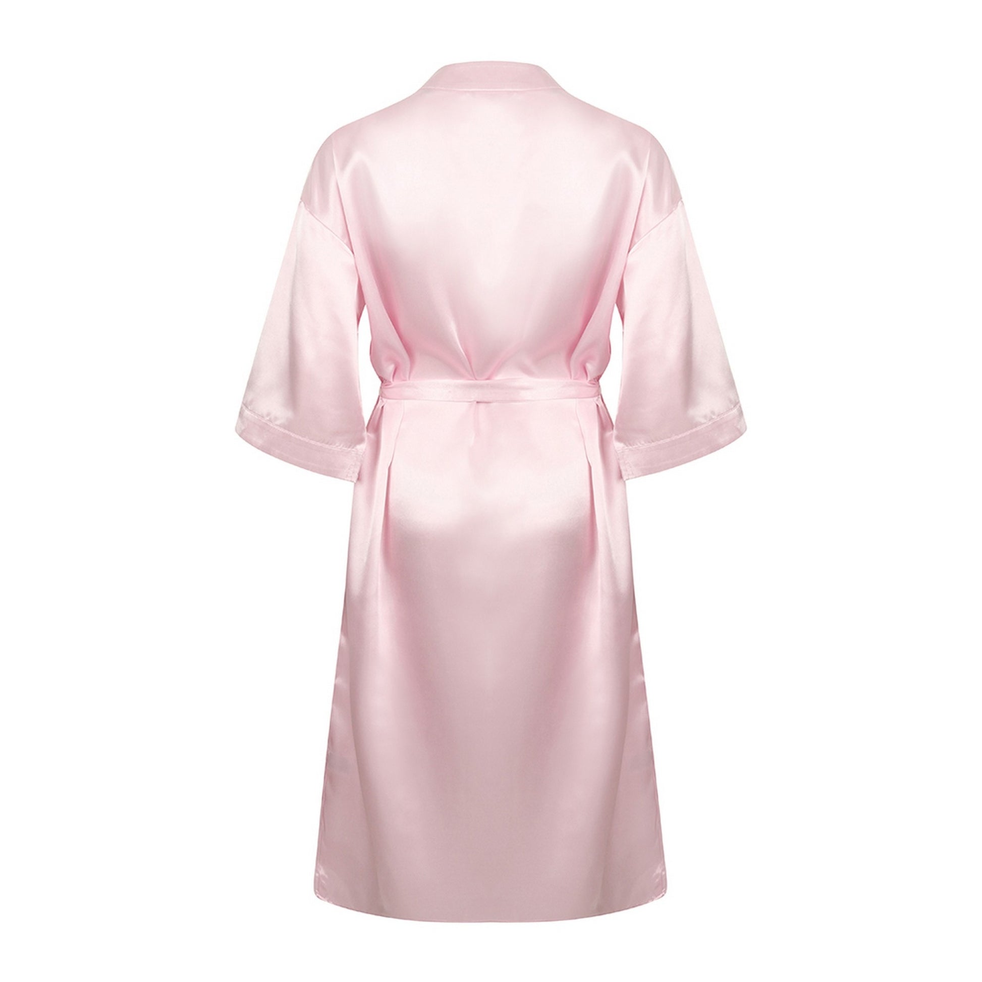Light Pink - Back - Towel City Womens-Ladies Satin Robe