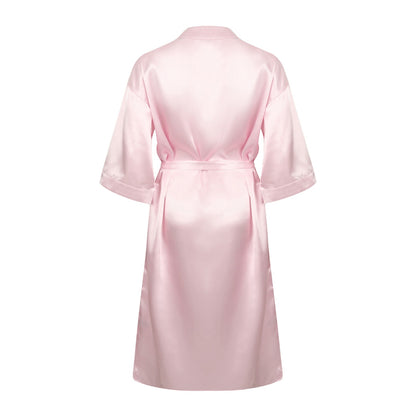 Light Pink - Back - Towel City Womens-Ladies Satin Robe