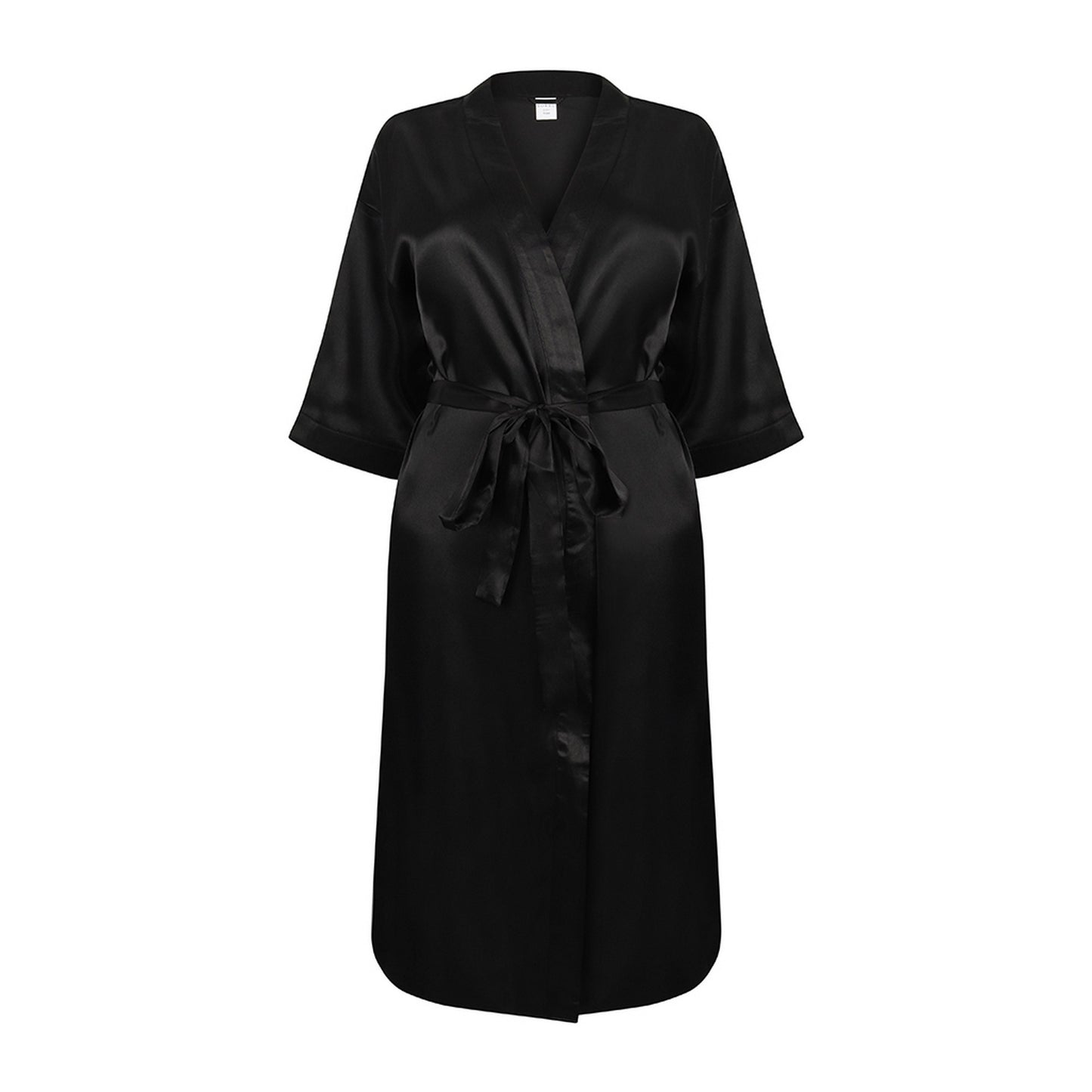 Black - Front - Towel City Womens-Ladies Satin Robe